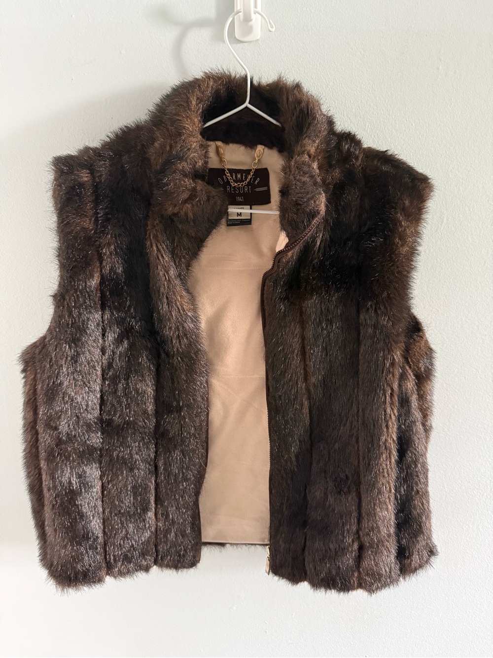 Brown Faux Fur Vest - Report Collection